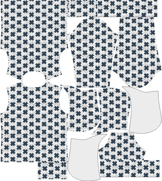 MEN’S HOODIE - TARGET (adventure) / grey - sewing set XXXL