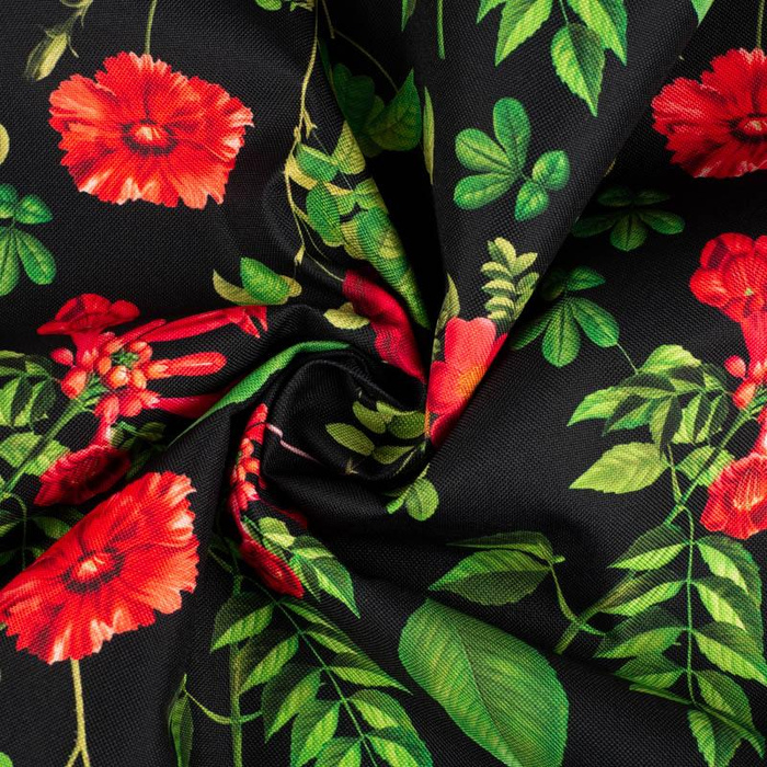 RED GARDEN (PARADISE GARDEN)  - Waterproof woven fabric