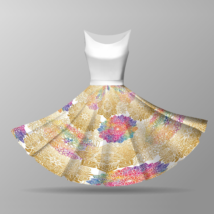 MANDALA pat. 3 - circle skirt panel