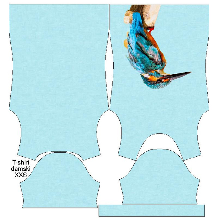 WOMEN’S T-SHIRT - KINGFISHER - single jersey XS