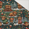 CHRISTMAS HIGHLAND COWS - Hydrophober angerauter Wintersweat