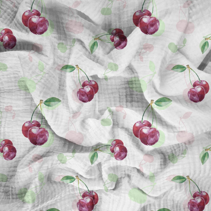 CHERRIES / PAT. 2 - Cotton muslin