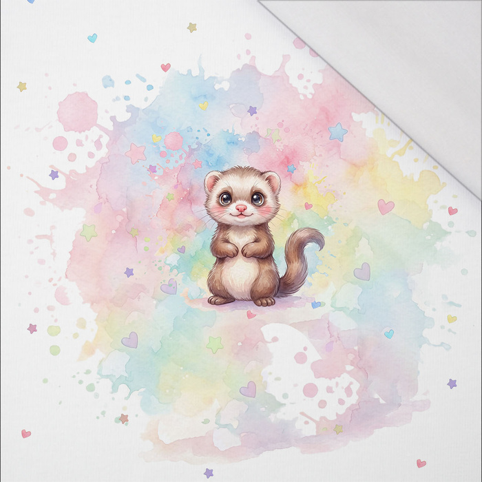 CUTE FERRET - panel (60cm x 50cm) SINGLE JERSEY