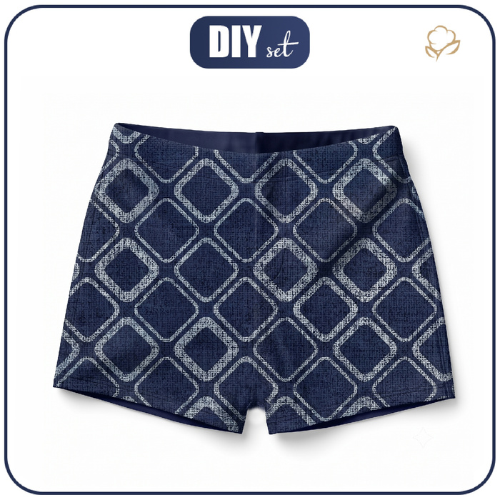 Jungen Badehose (98-104) - GEOMETRIC MINIMAL WZ. 13 - Nähset