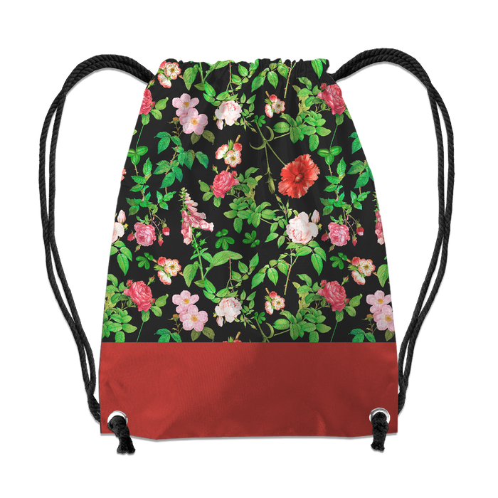 ROSES AND LEAVES (PARADISE GARDEN) - single jersey with elastane ITY