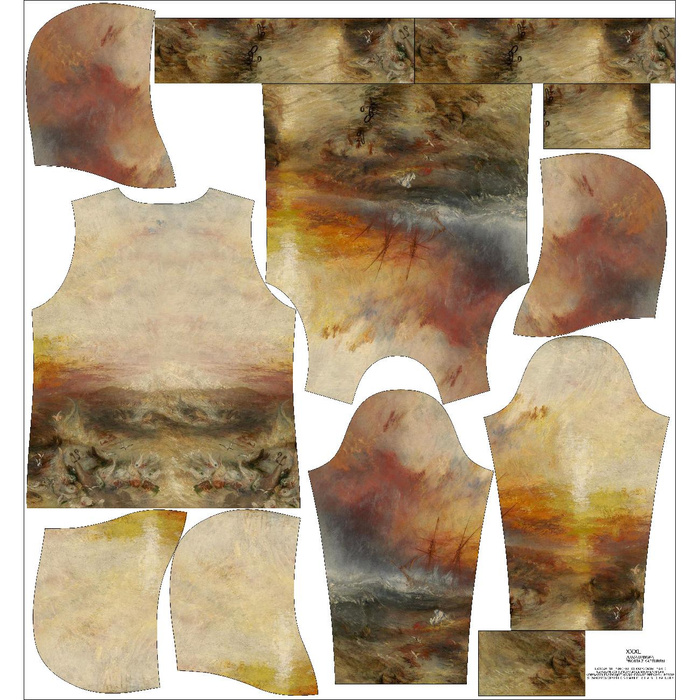 BLUZA DAMSKA (POLA) CLASSIC Z KAPTUREM - STATEK NIEWOLNICZY (William Turner) - zestaw do uszycia L