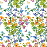 BUCOLIC FLOWERS - single jersey with elastane TE210