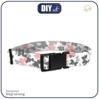 Collar - BUTTERFLIES PINK 20mm
