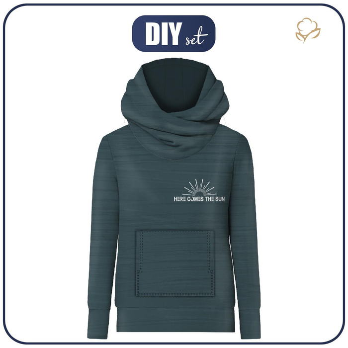 UNISEX HOODIE (HYDRA) - HERE COMES THE SUN - Nähset L