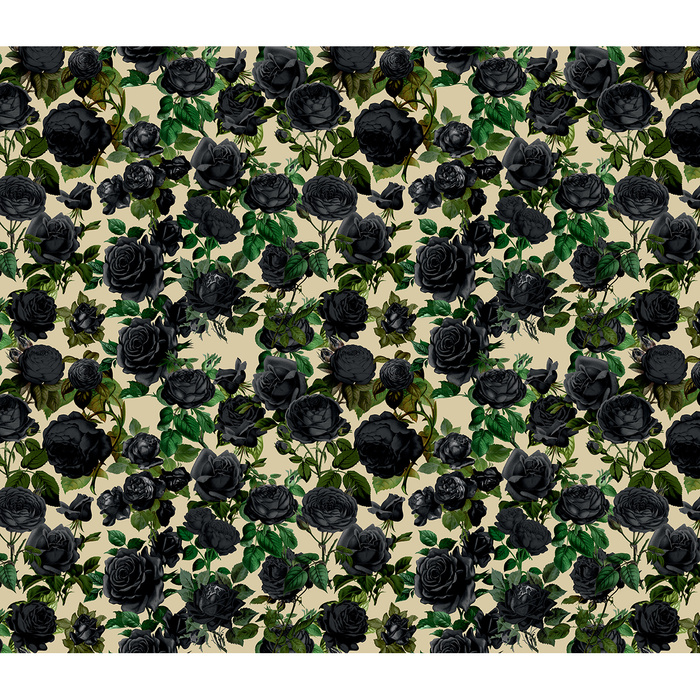 SCHWARZE ROSEN - Kleid-Panel krepp