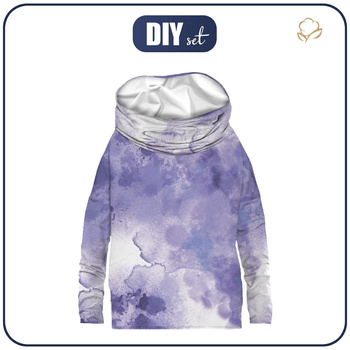 BLUZA DAMSKA (FURIA) NIETOPERZ Z KOMINEM - KLEKSY WZ. 2 (Very Peri) -  dzianina pętelkowa  XL
