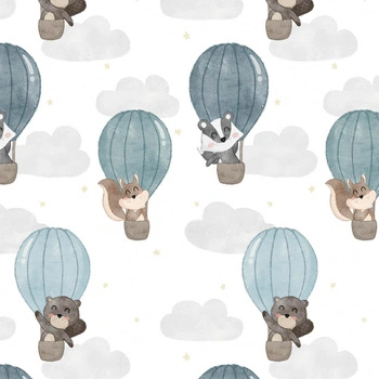 TIERCHEN IN DEN WOLKEN M. 3 - leichte Maschenware angeraut