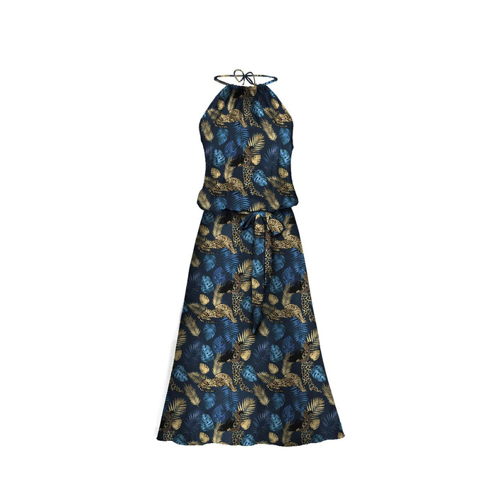 SUKIENKA "DALIA" MAXI - GOLD LEOPARD - zestaw do uszycia L-XL