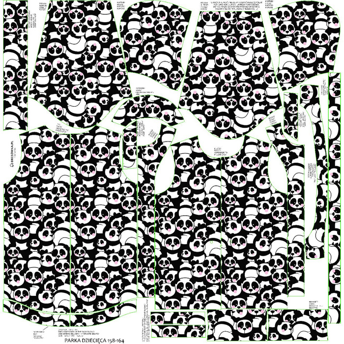 KINDERPARKA (ARIEL) - PANDAS / rosa - Softshell (122/128)