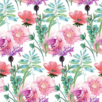 MEADOW PAT. 1 (IN THE MEADOW) - Cotton woven fabric