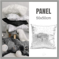 PANEL PODUSZKOWY - GEOMETRYCZNY ŻUBR (ADVENTURE) / biały lód