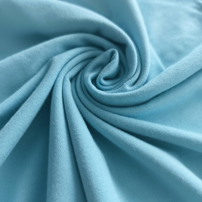 Bamboo jersey with elastane - LIGHT BLUE