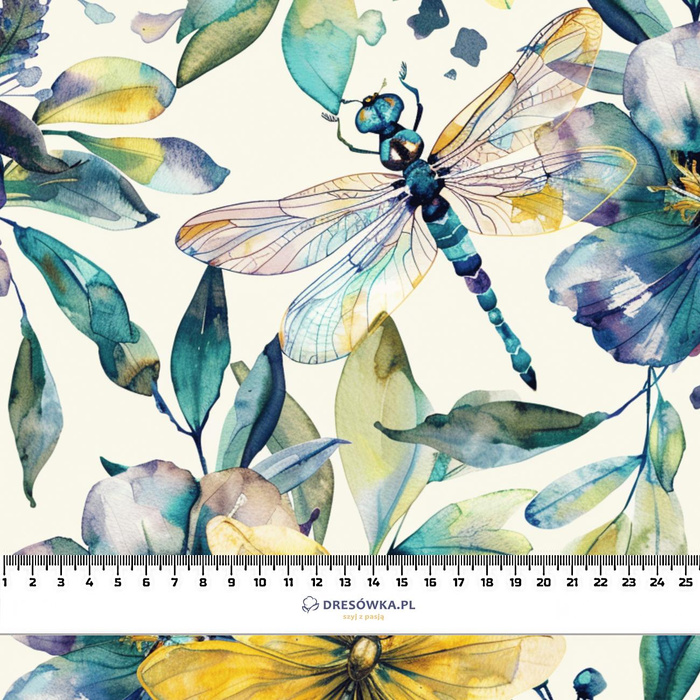Butterfly & Flowers wz.8- Slub Weave