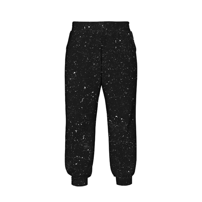 KID'S JOGGERS (ROBIN) - CONCRETE / black - sewing set (110/116)