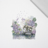 ELEPHANT FAMILY - panel (75cm x 80cm) Cotton woven fabric