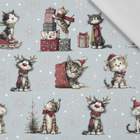 CHRISTMAS PETS WZ. 3 - tkanina wiskozowa