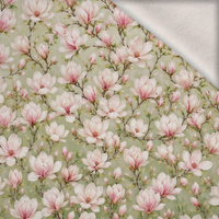 PASTEL FLOWERS WZ. 28 - Wintersweat angeraut mit Elastan ITY