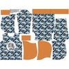 KID'S HOODIE (ALEX) - SPACE CUTIES pat. 1 (CUTIES IN THE SPACE) - looped knit fabric (98/104)