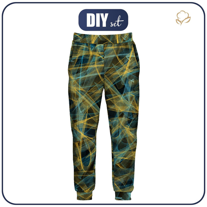 HERREN JOGGINGHOSE (GREG) - NEON SCRIBBLE Ms. 4 - Nähset M
