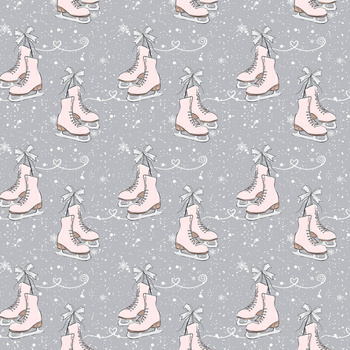 PINK ICE SKATES (WINTER)  - single jersey with elastane