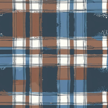 CHECK / Mocha Mousse - Waterproof woven fabric