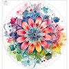 Velký panel na kolovou sukni - KREP - WATERCOLOR FLORAL WZ. 5