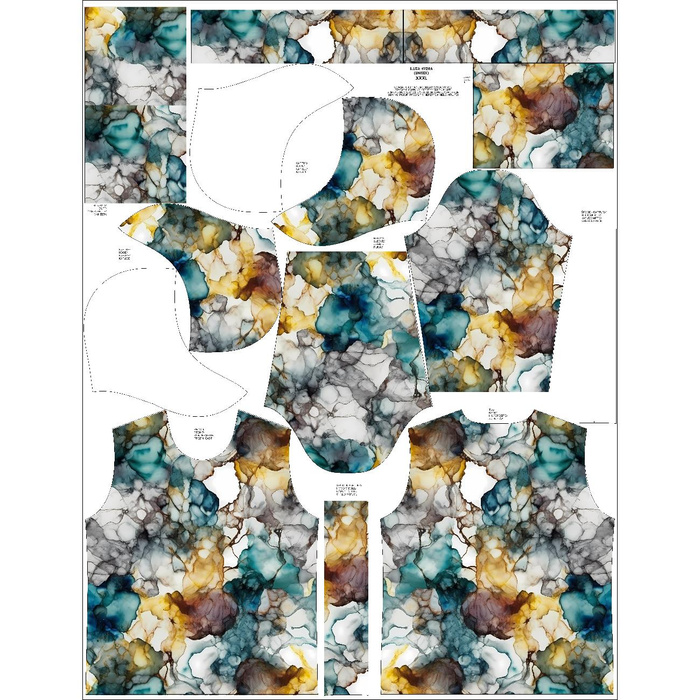 UNISEX HOODIE (HYDRA) - ALCOHOL INK M. 1 - Nähset (146/152)