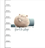 SLEEPING CAT - panel (75cm x 80cm) SINGLE JERSEY