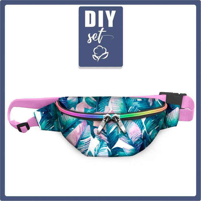 HIP BAG - WATER-COLOR LEAVES - big