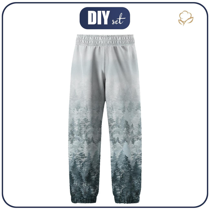 CHILDREN'S SOFTSHELL TROUSERS (YETI) - FORREST OMBRE (WINTER IN THE MOUNTAIN) (122/128)