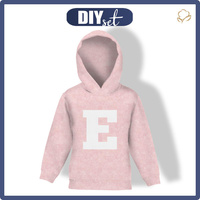 KID'S HOODIE (ALEX) - "E" / acid wash pale pink - sewing set