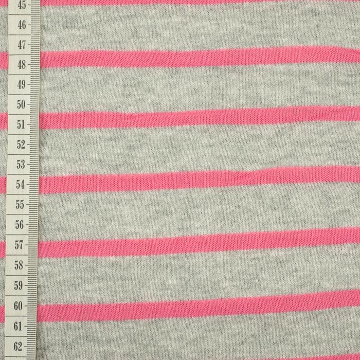 MELANGE GREY STRIPES / pink (2cmx0,7cm) - fancy knit fabric
