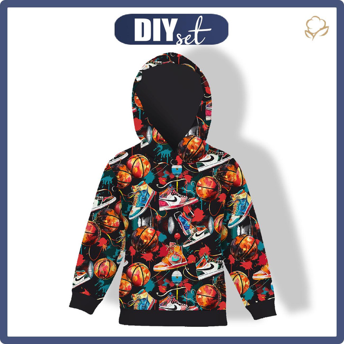 KID'S HOODIE (ALEX) - BASKETBALL - sewing set (158/164)