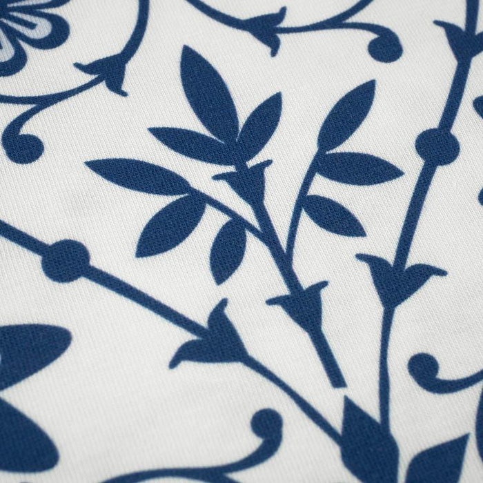 KWIATY wz. 1 (classic blue) - tkanina wodoodporna