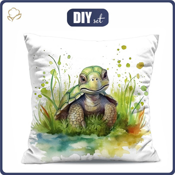 PILLOW 45X45 - WATERCOLOR TORTOISE - sewing set