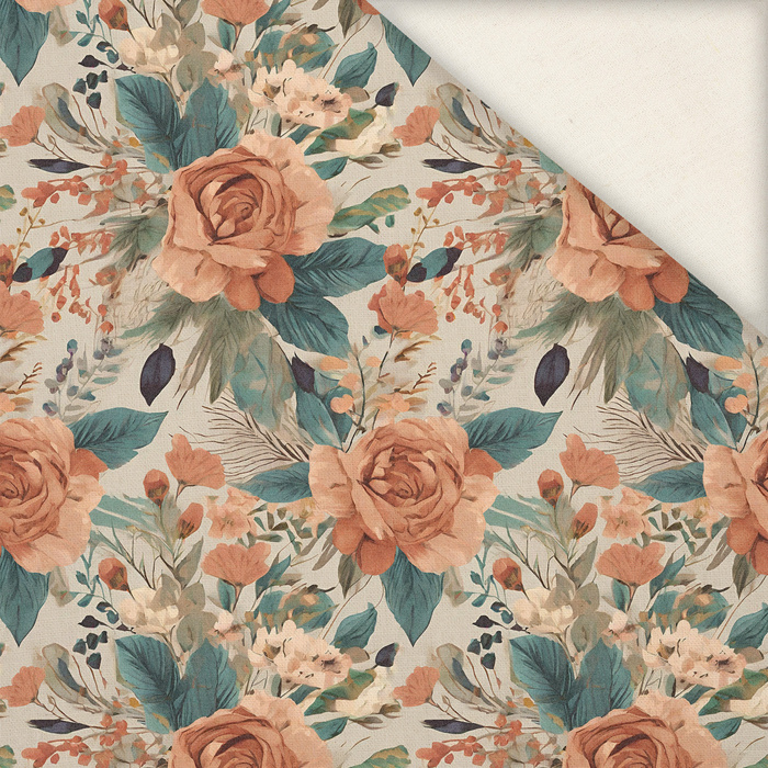 PASTEL FLOWERS WZ. 36 - Linen 100%