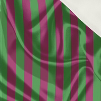 PINK-GREEN STRIPES - Satin