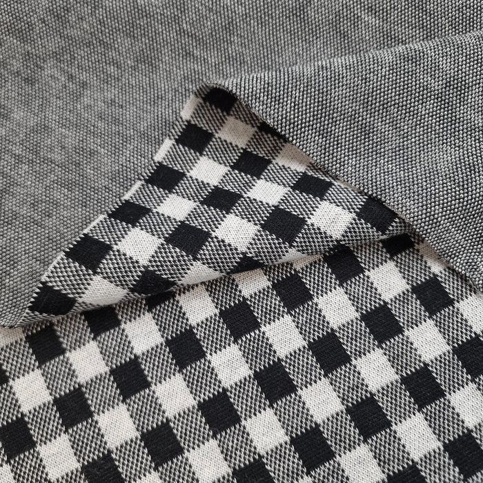 CHECK black and white - jacquard