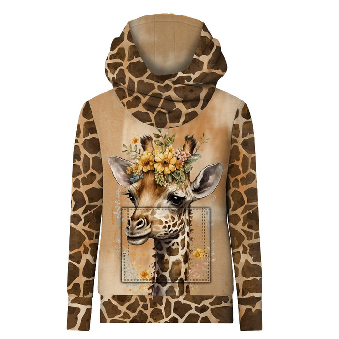 Unisex mikina s kapucí (HYDRA) - BABY GIRAFFE - Sada šití XXL