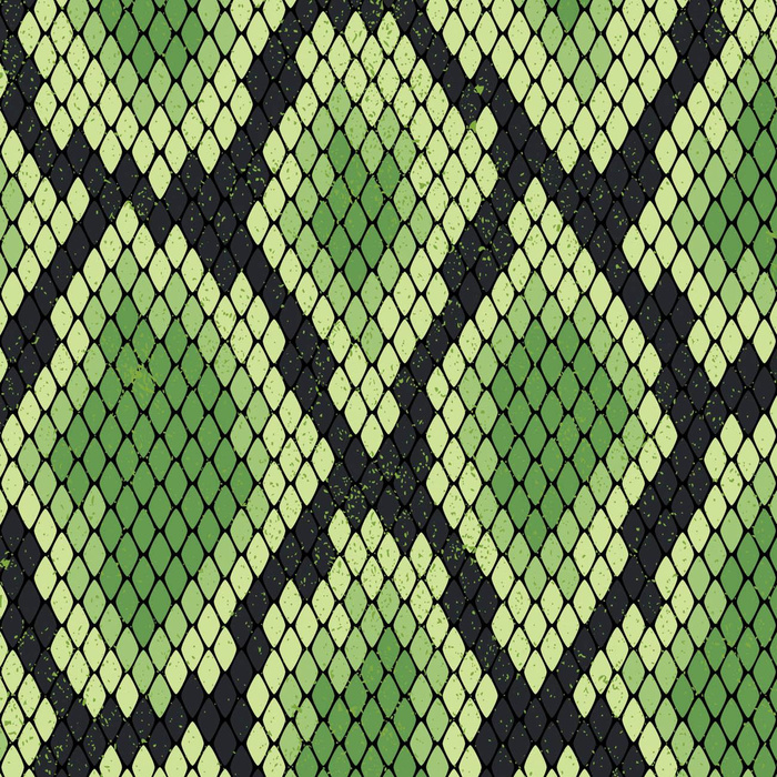 SNAKE'S SKIN PAT. 2 / green - Waterproof woven fabric