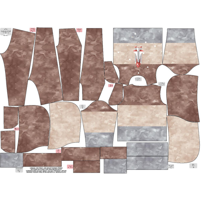 Jogginganzug für Kinder (OSLO) - RAUMSCHIFF (WELTRAUMEXPEDITION) / Streifen - Sommersweat (146/152)