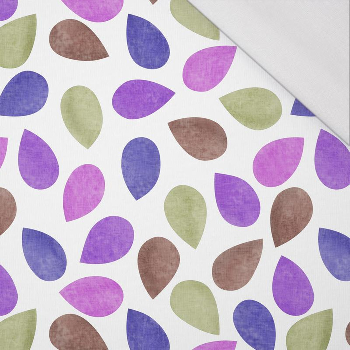 BIG LEAVES MIX / violet - single jersey with elastane