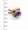 WATERCOLOR DRAGONFLY - Paneel (75cm x 80cm) Wintersweat angeraut mit Elastan ITY