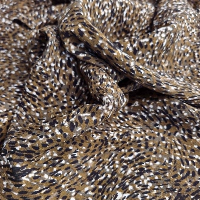 Viskosekrepp - ABSTRACT ANIMAL PRINT / braun