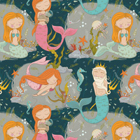 MERMAIDS - Cotton woven fabric